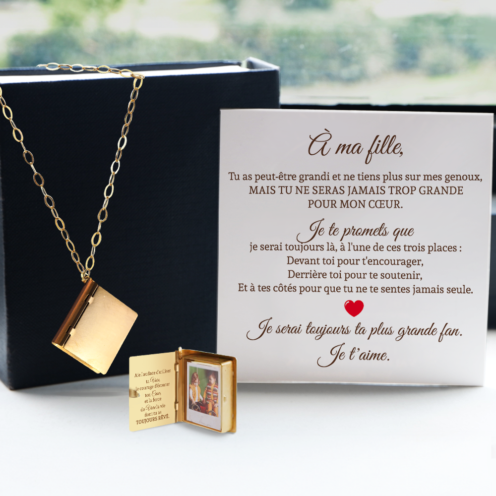 Collier Médaillon Héritage - Famille - À Ma Fille - Je T’aime - Frgnha17002