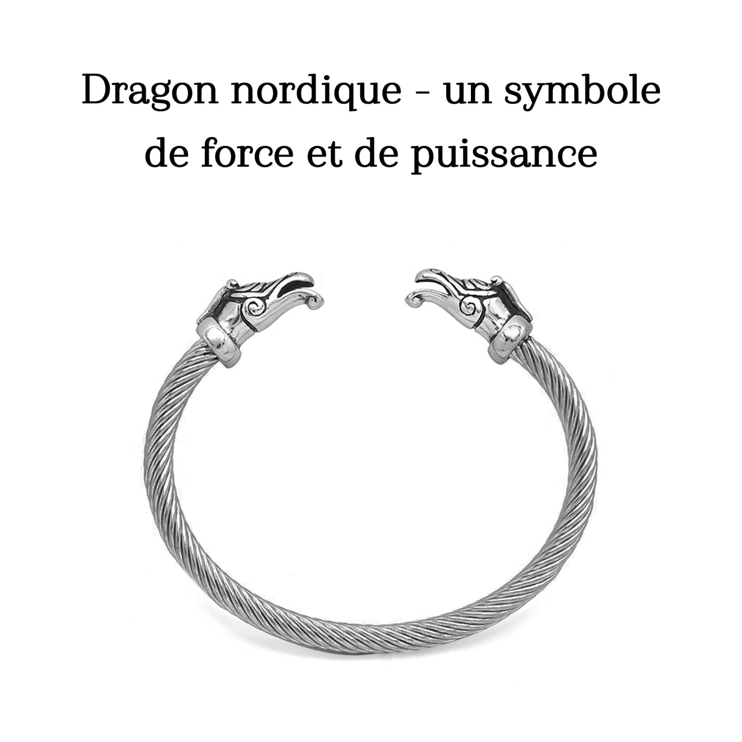 Bracelet Dragon Nordique - Viking - À Mon Fils - Soit Tu Gagnes Soit Tu Apprends Allez-y Et Visez Le Ciel - Frgbzi16001