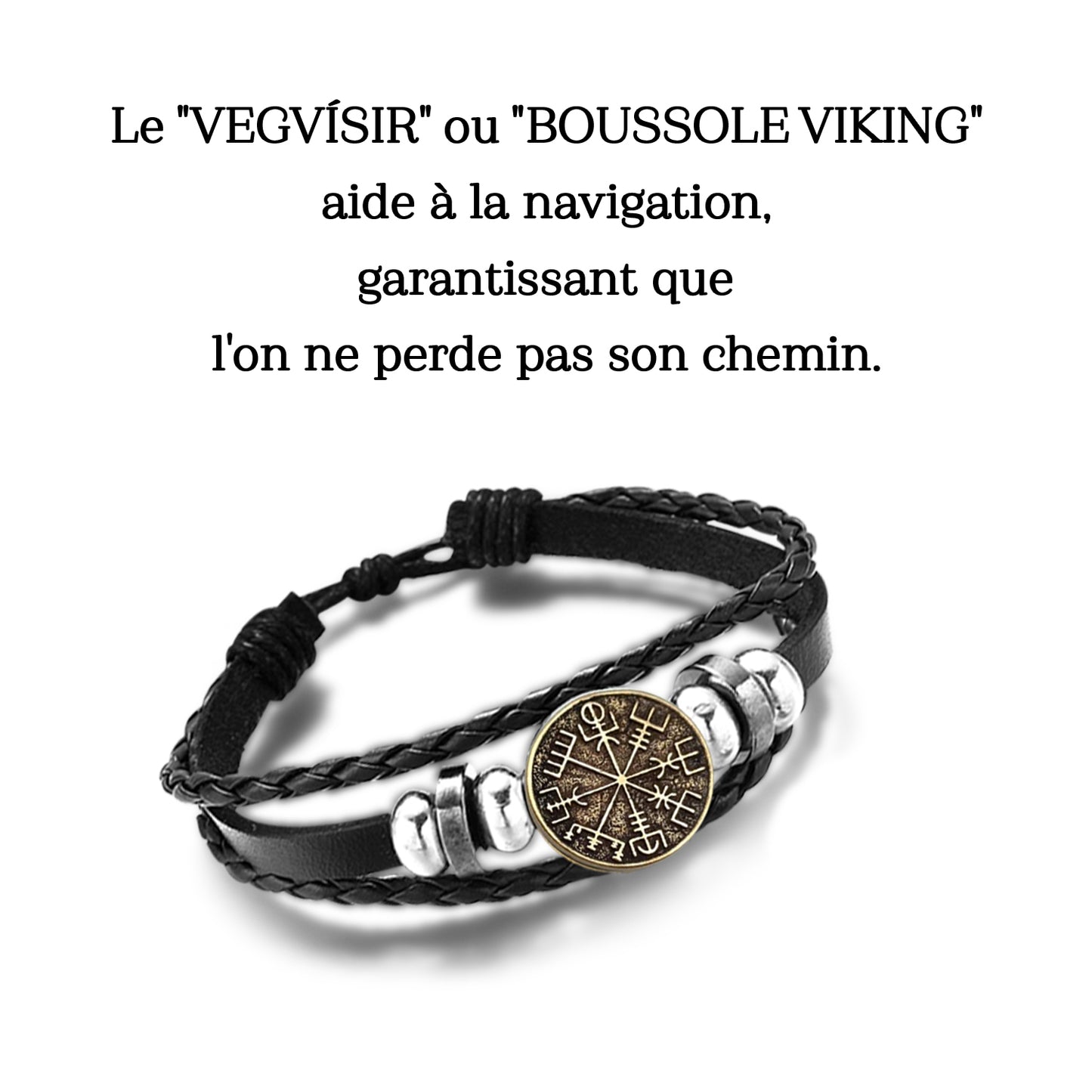 Bracelet Boussole Viking - Viking - A Mon Viking - Je T'aime - Frgbla26003