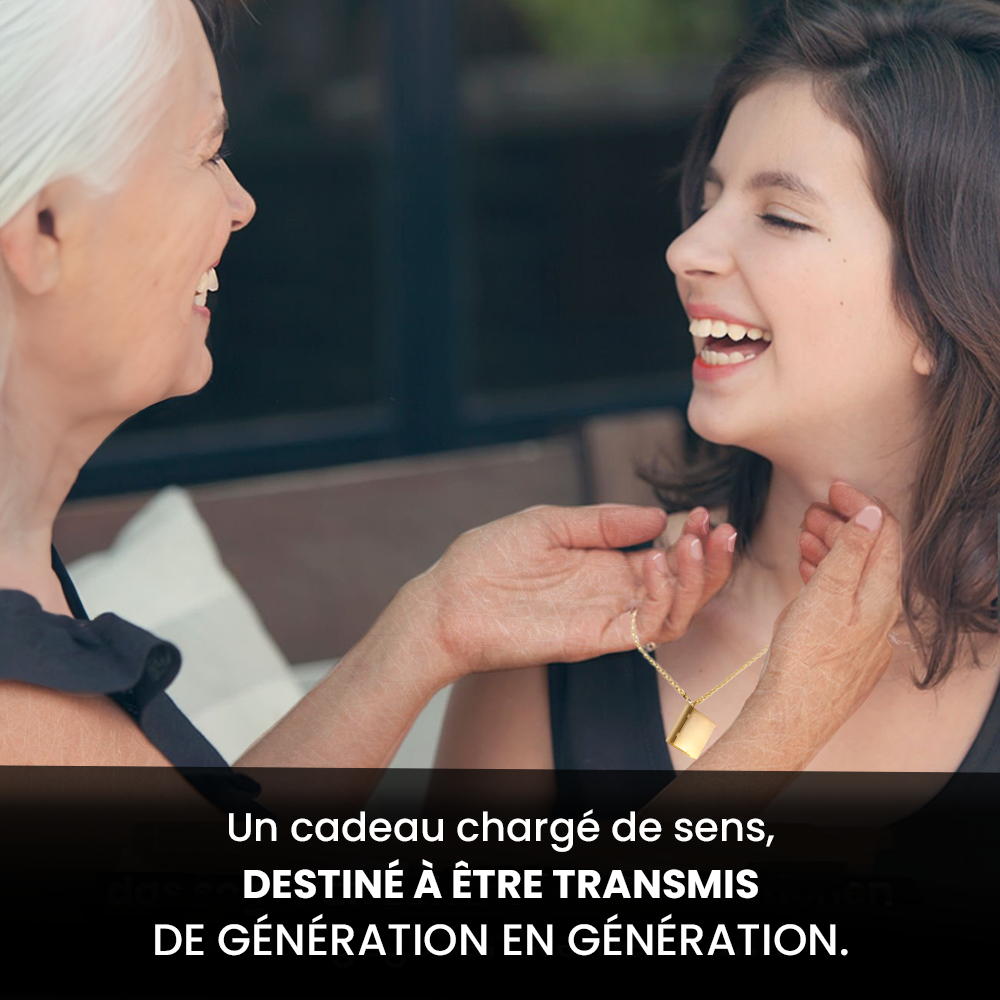 Collier Médaillon Héritage - Famille - À Ma Chère Petite-fille - N'oublie Jamais - Frgnha23001