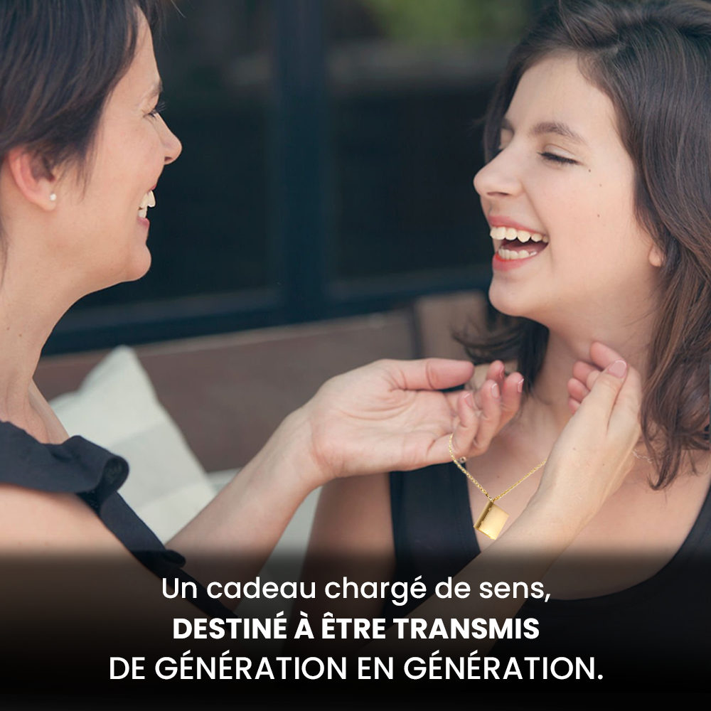 Collier Médaillon Héritage - Famille - À Ma Fille - Je Prierai Pour Que Tu Sois Toujours En Sécurité - Frgnha17001