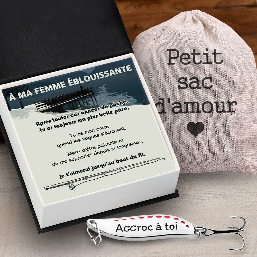 Personnalisé Leurre Cuillère De Pêche - Pêche - À Ma Femme Éblouissante - Je T'aimerai Jusqu'au Bout Du Fil - Frgfaa15004