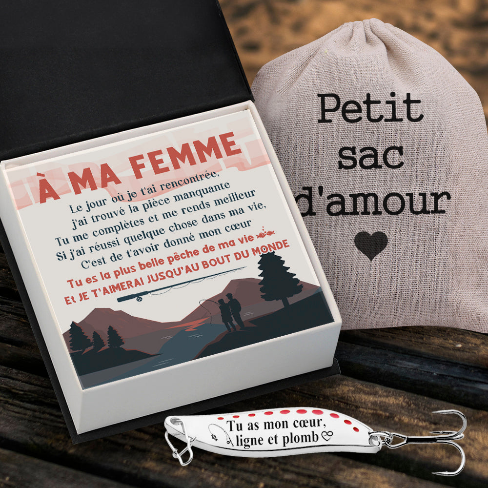 Personnalisé Leurre Cuillère De Pêche - Pêche - À Ma Femme - Tu Es La Plus Belle Pêche De Ma Vie - Frgfaa15003