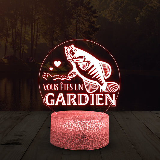 3D Led Lumière - Pêche - À Mon Homme - Vous Êtes Un Gardien - Frglca26006