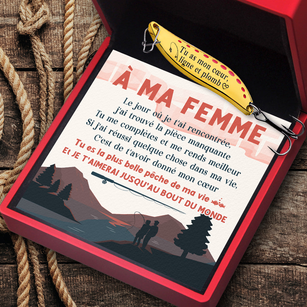 Personnalisé Leurre Cuillère De Pêche - Pêche - À Ma Femme - Tu Es La Plus Belle Pêche De Ma Vie - Frgfaa15003