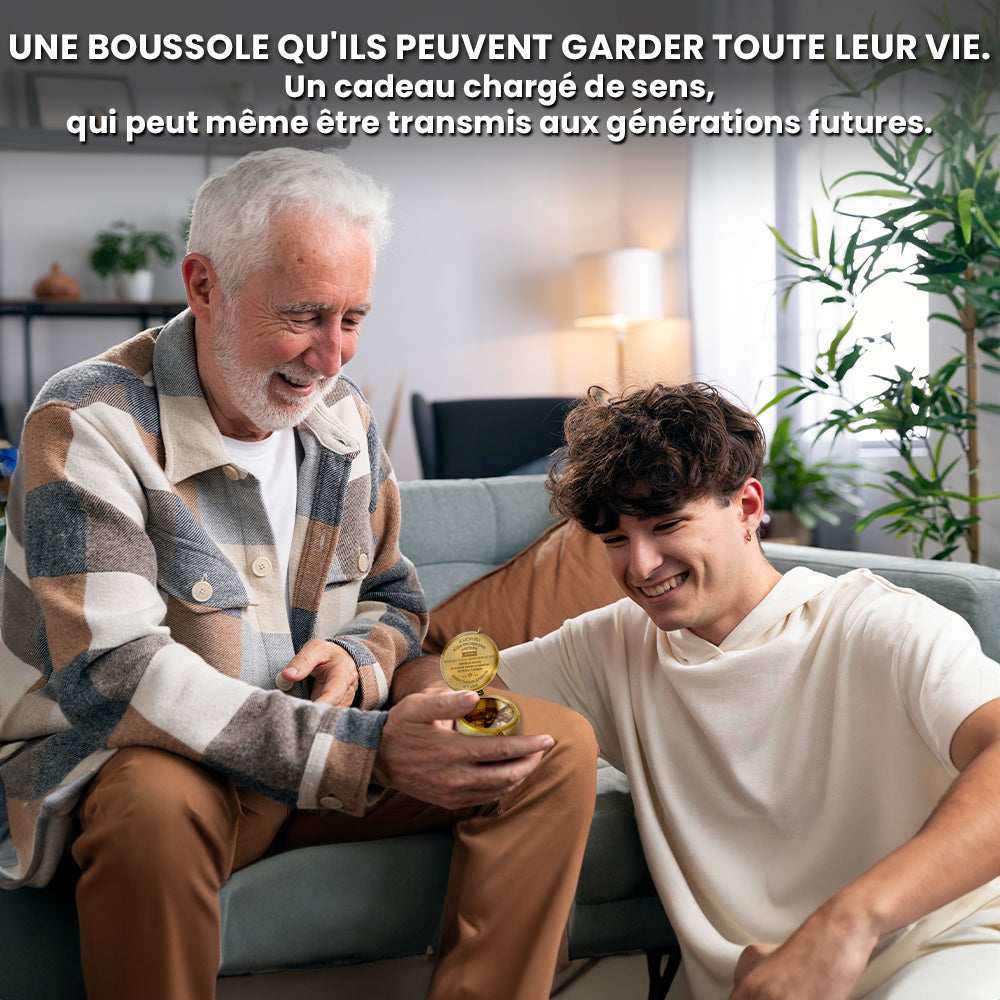 Boussole Gravée - Famille - À Mon Fils - Je Serai Toujours Là Pour Toi - Frgpb16007