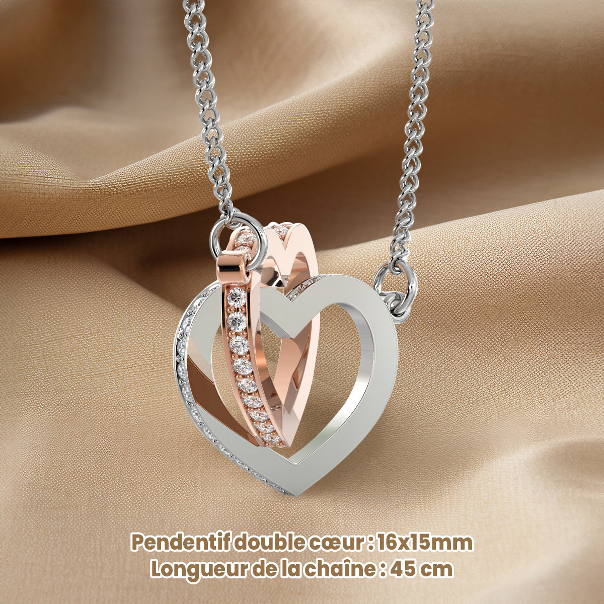 Collier À Coeur Entrelacé - Famille - Ma Chère Petite-fille - Je Souhaite Que Tu Gardes Au Fond De Ton Cœur - Frgnp23002