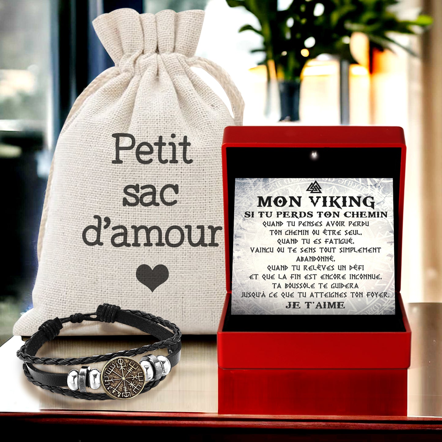 Bracelet Boussole Viking - Viking - A Mon Viking - Je T'aime - Frgbla26003