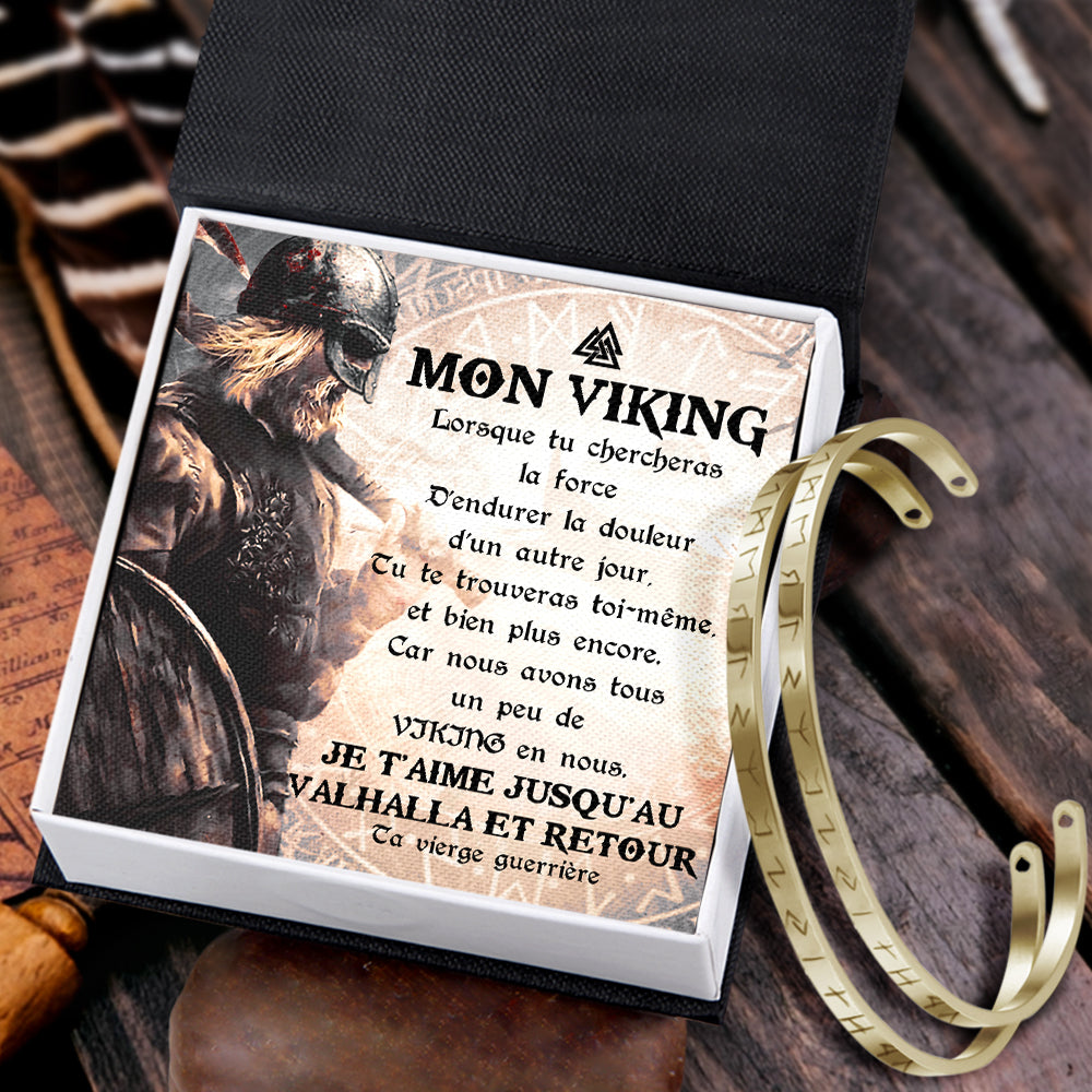 Bracelet Viking Pour Couple - Viking - Mon Viking - Je T'aime Jusqu'au Valhalla Et Retour - Frgbt26006