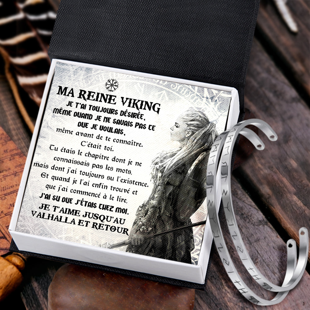 Bracelet Pour Couple - Viking - Ma Reine Viking - J'ai Su Que J'étais Chez Moi - Frgbt13006