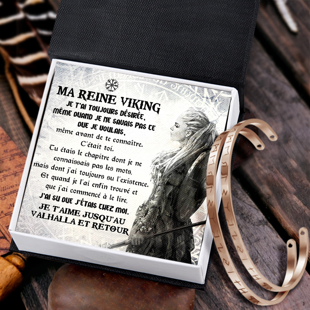 Bracelet Pour Couple - Viking - Ma Reine Viking - J'ai Su Que J'étais Chez Moi - Frgbt13006