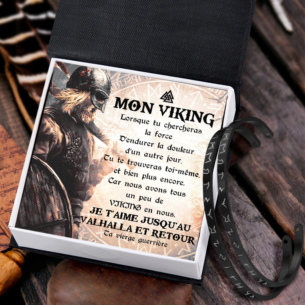 Bracelet Viking Pour Couple - Viking - Mon Viking - Je T'aime Jusqu'au Valhalla Et Retour - Frgbt26006