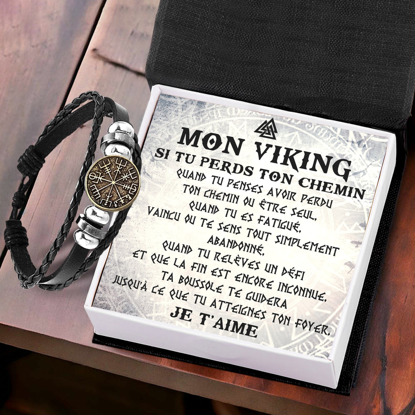 Bracelet Boussole Viking - Viking - A Mon Viking - Je T'aime - Frgbla26003