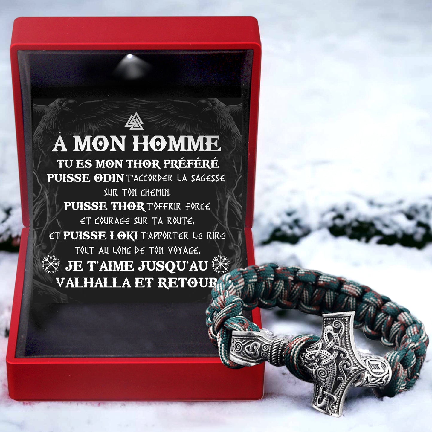 Bracelet Marteau De Thor Viking - Viking - À Mon Homme - Tu Es Mon Thor Préféré - Frgbo26001