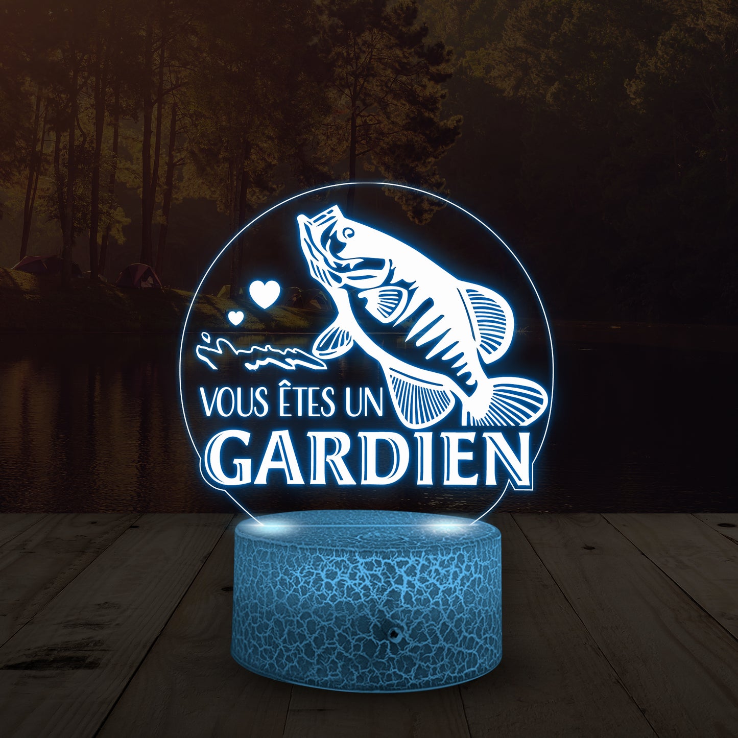 3D Led Lumière - Pêche - À Mon Homme - Vous Êtes Un Gardien - Frglca26006