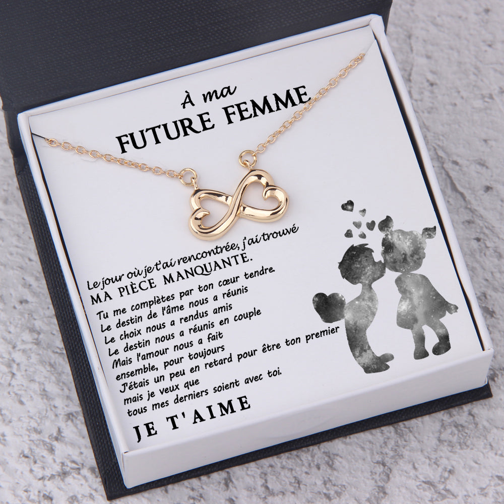 Collier Coeur À L'infini - À Ma Future Femme -  Tu Me Complètes Par Ton Cœur Tendre - Frgna25003