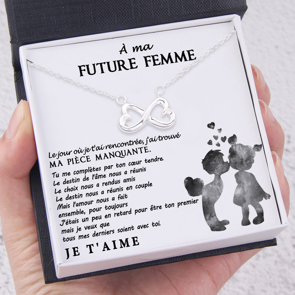 Collier Coeur À L'infini - À Ma Future Femme -  Tu Me Complètes Par Ton Cœur Tendre - Frgna25003