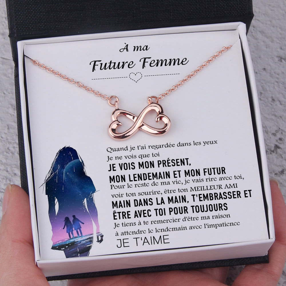 Collier Coeur À L'infini - À Ma Future Femme - Quand Je T'ai Regardée Dans Les Yeux - Frgna25002