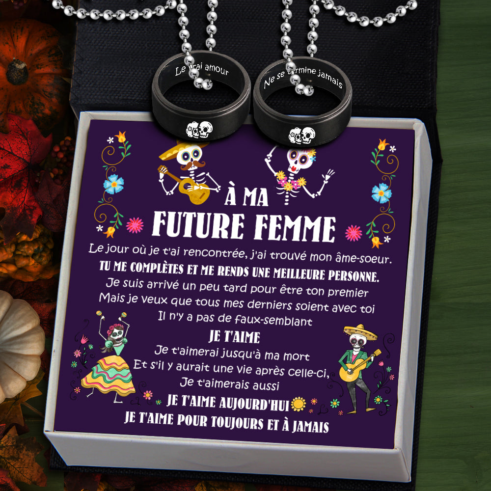 Pendentif Pour Couple - À Ma Future Femme - Le Jour Où Je T'ai Rencontrée, J'ai Trouvé Mon Âme-soeur - Frgnw25001