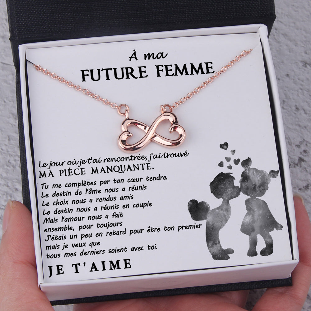 Collier Coeur À L'infini - À Ma Future Femme -  Tu Me Complètes Par Ton Cœur Tendre - Frgna25003