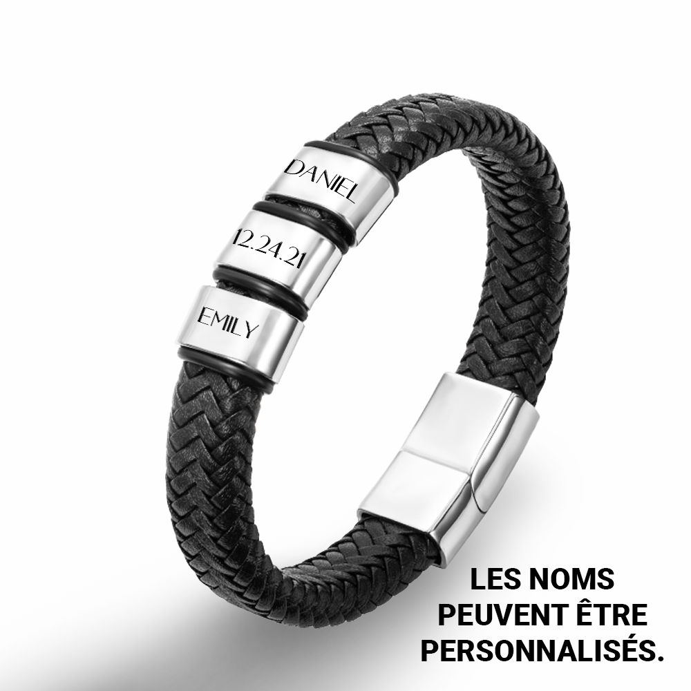 Bracelet En Cuir Personnalisé - La Famille - A Mon Futur Mari - J'ai Trouvé Ma Maison - Frgbzl24002