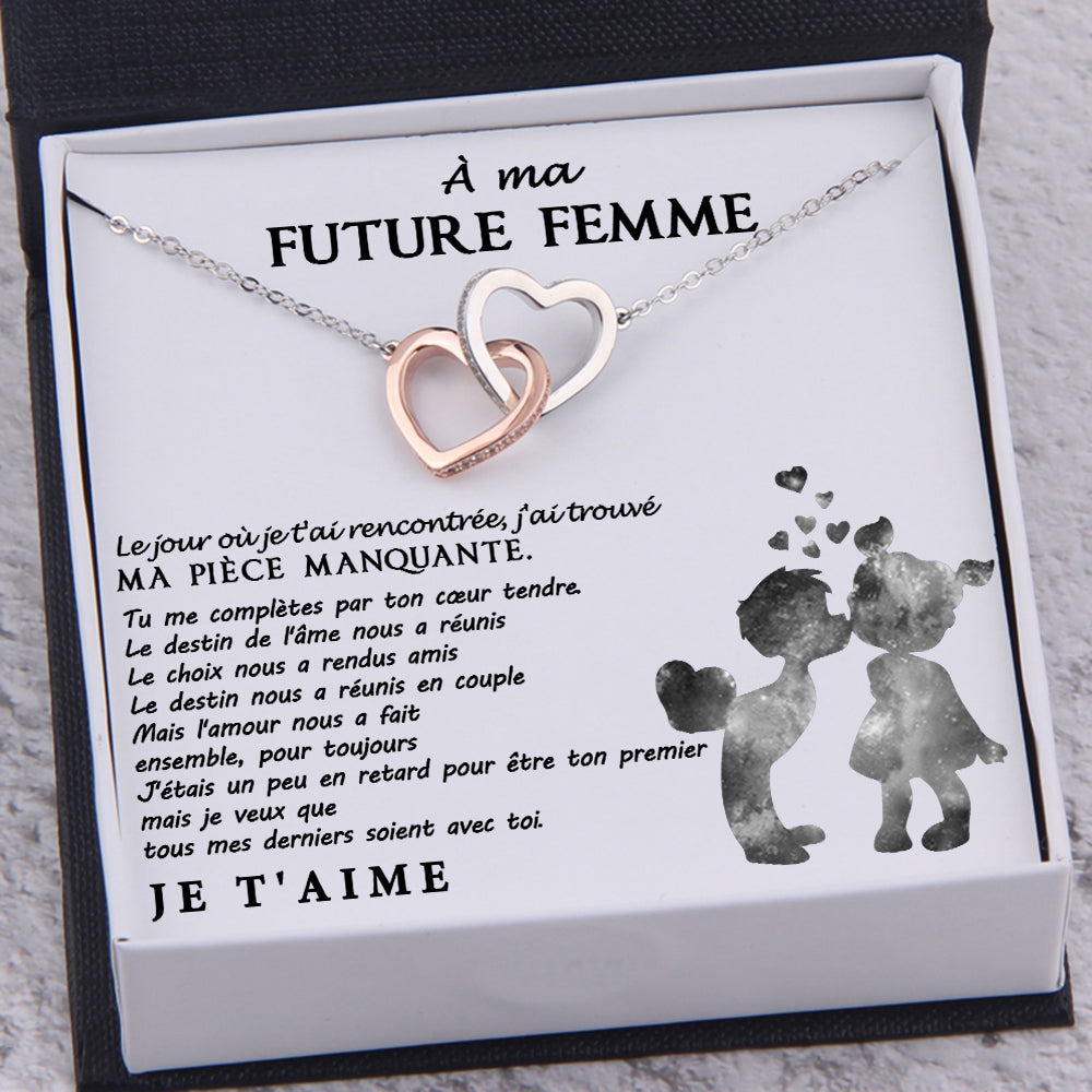 Collier À Coeur Entrelacé - À Ma Future Femme - Tu Me Complètes Par Ton Cœur Tendre - Frgnp25002