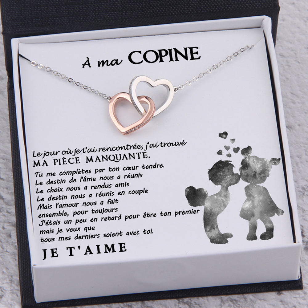 Collier À Coeur Entrelacé - À Ma Copine - Tu Me Complètes Par Ton Cœur Tendre - Frgnp13002