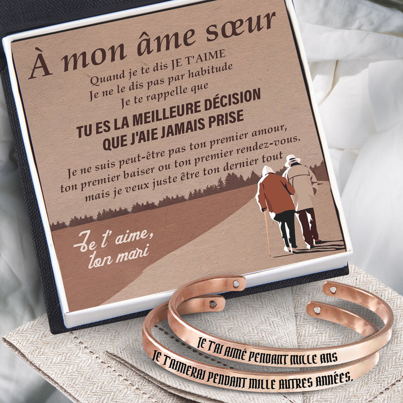 Bracelet De Couple - Famille - À Mon Âme Sœur - Mais Je Veux Juste Être Ton Dernier Tout - Frgbt15001