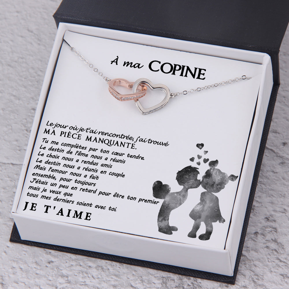 Collier À Coeur Entrelacé - À Ma Copine - Tu Me Complètes Par Ton Cœur Tendre - Frgnp13002