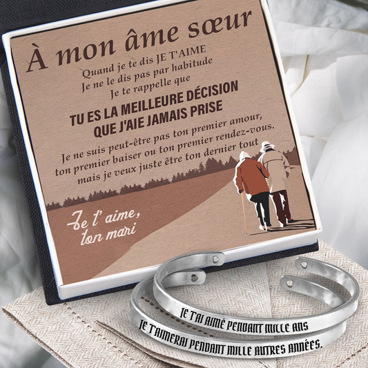 Bracelet De Couple - Famille - À Mon Âme Sœur - Mais Je Veux Juste Être Ton Dernier Tout - Frgbt15001