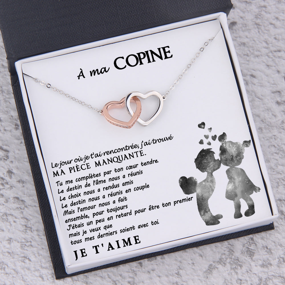 Collier À Coeur Entrelacé - À Ma Copine - Tu Me Complètes Par Ton Cœur Tendre - Frgnp13002