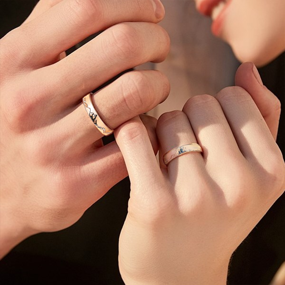 Bague De Promesse De Couple De Mer De Montagne - Bague De Taille Réglable - Famille - À Ma Femme - Tu Es Ma Meilleure Amie, Mon Âme-sœur, Mon Tout - Frgrlj15002