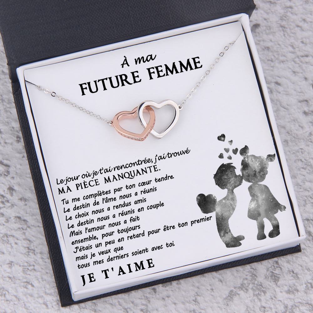 Collier À Coeur Entrelacé - À Ma Future Femme - Tu Me Complètes Par Ton Cœur Tendre - Frgnp25002