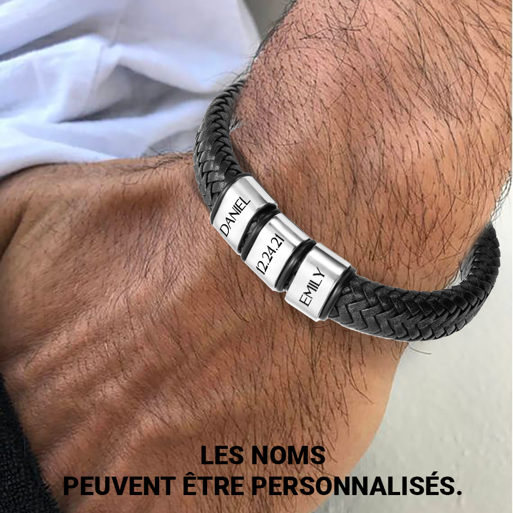 Bracelet En Cuir Personnalisé - La Famille - A Mon Futur Mari - J'ai Trouvé Ma Maison - Frgbzl24002