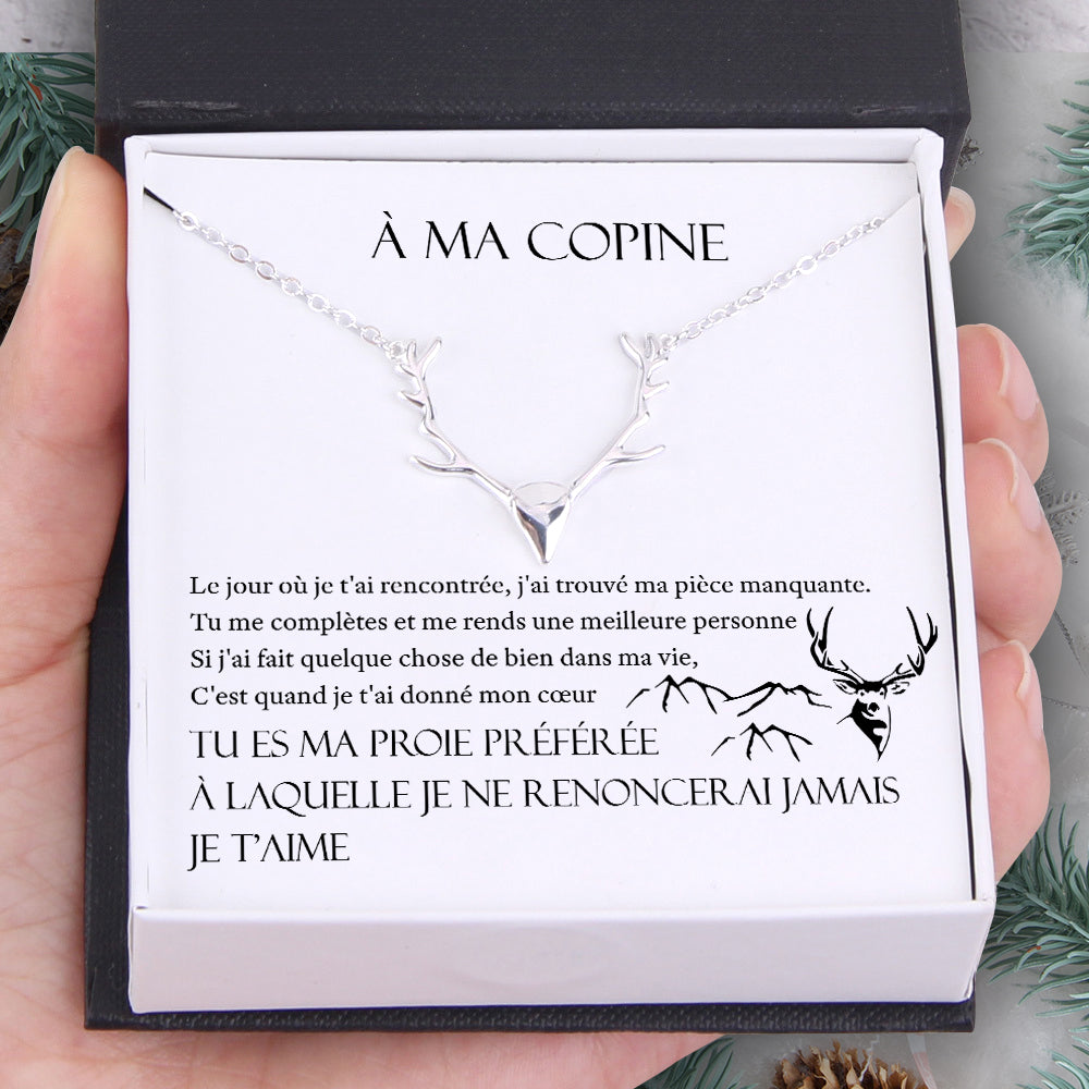 Collier De Chasseur - Chasse - À Ma Copine - Tu Me Complètes Et Me Rends Une Meilleure Personne - Frgnt13002