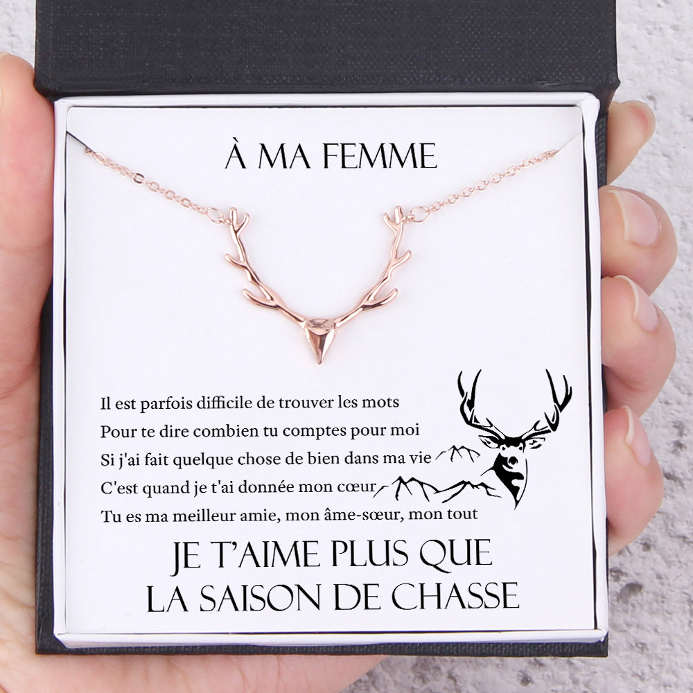 Collier De Chasseur - Chasse - À Ma Femme - Combien Tu Comptes Pour Moi - Frgnt15002