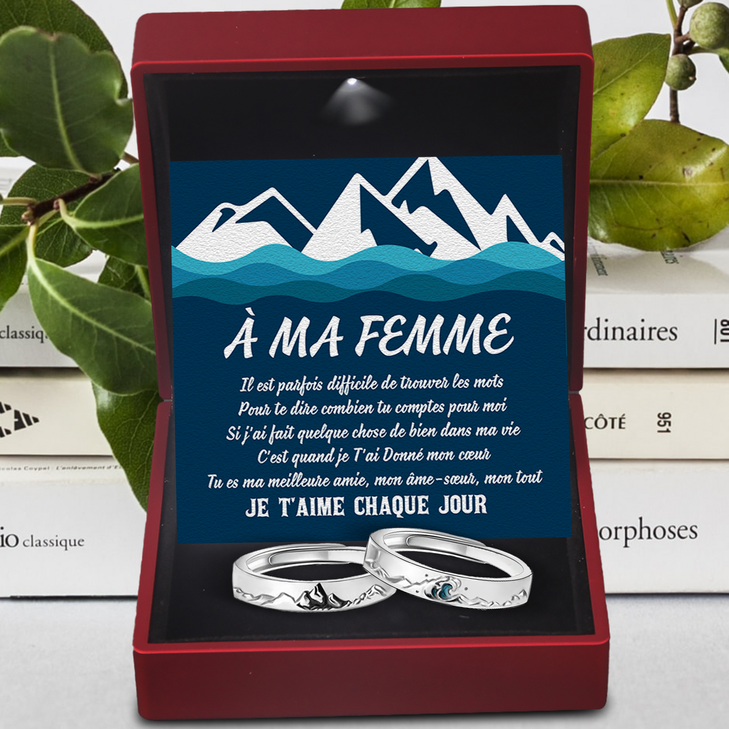 Bague De Promesse De Couple De Mer De Montagne - Bague De Taille Réglable - Famille - À Ma Femme - Je Veux Juste Être Ton Dernier Tout - Frgrlj15001