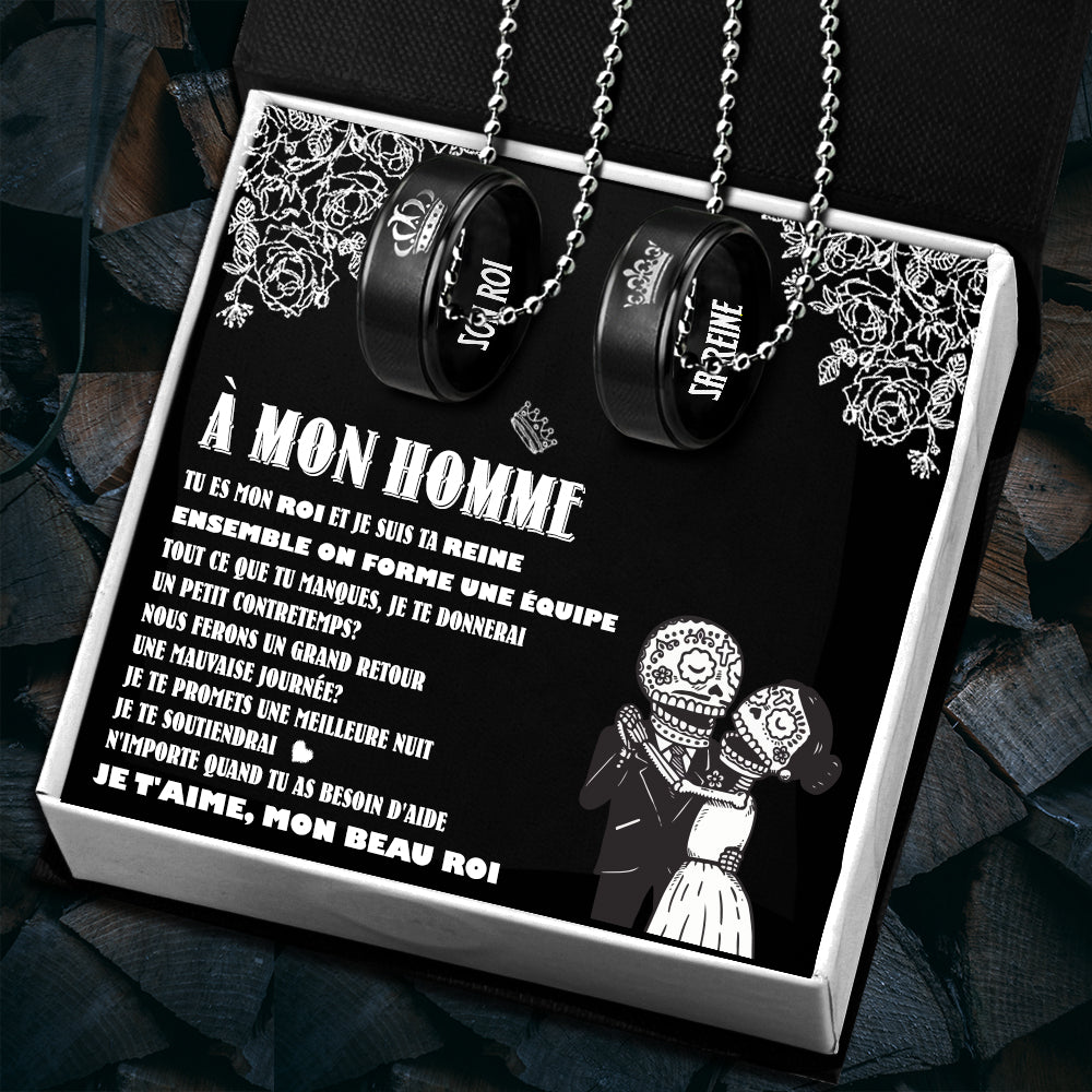 Pendentif Pour Couple - À Mon Homme - Ensemble On Forme Une Équipe - Frgnw26002