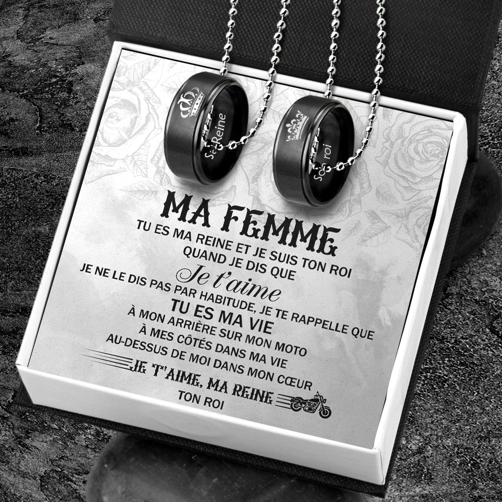 Pendentif Pour Couple - Ma Seule Femme - Tu Es Ma Reine Et Je Suis Ton Roi - Frgnw13001