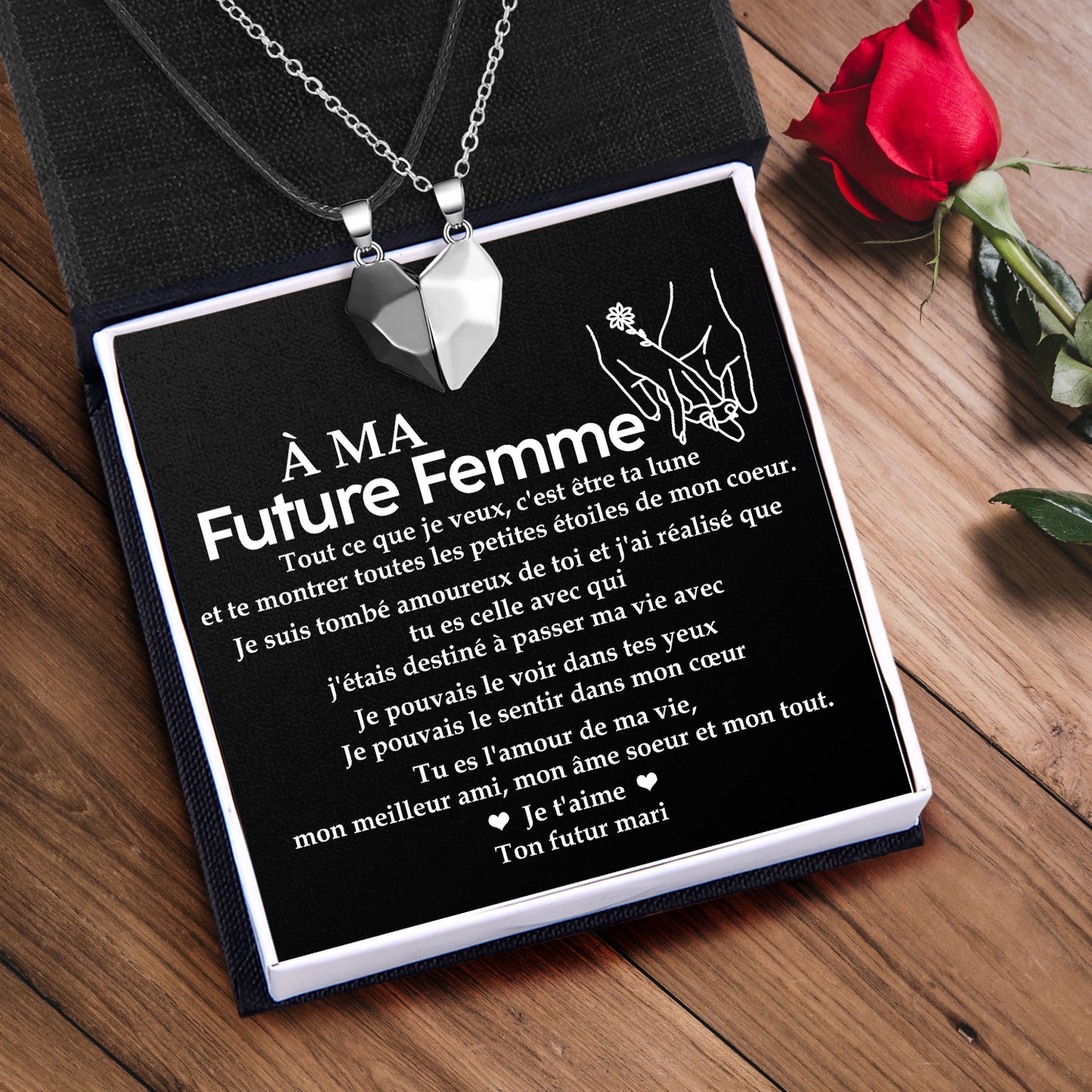 Collier D'amour Magnétique - Famille - À Ma Future Femme - Je T'aime - Frgnni25004