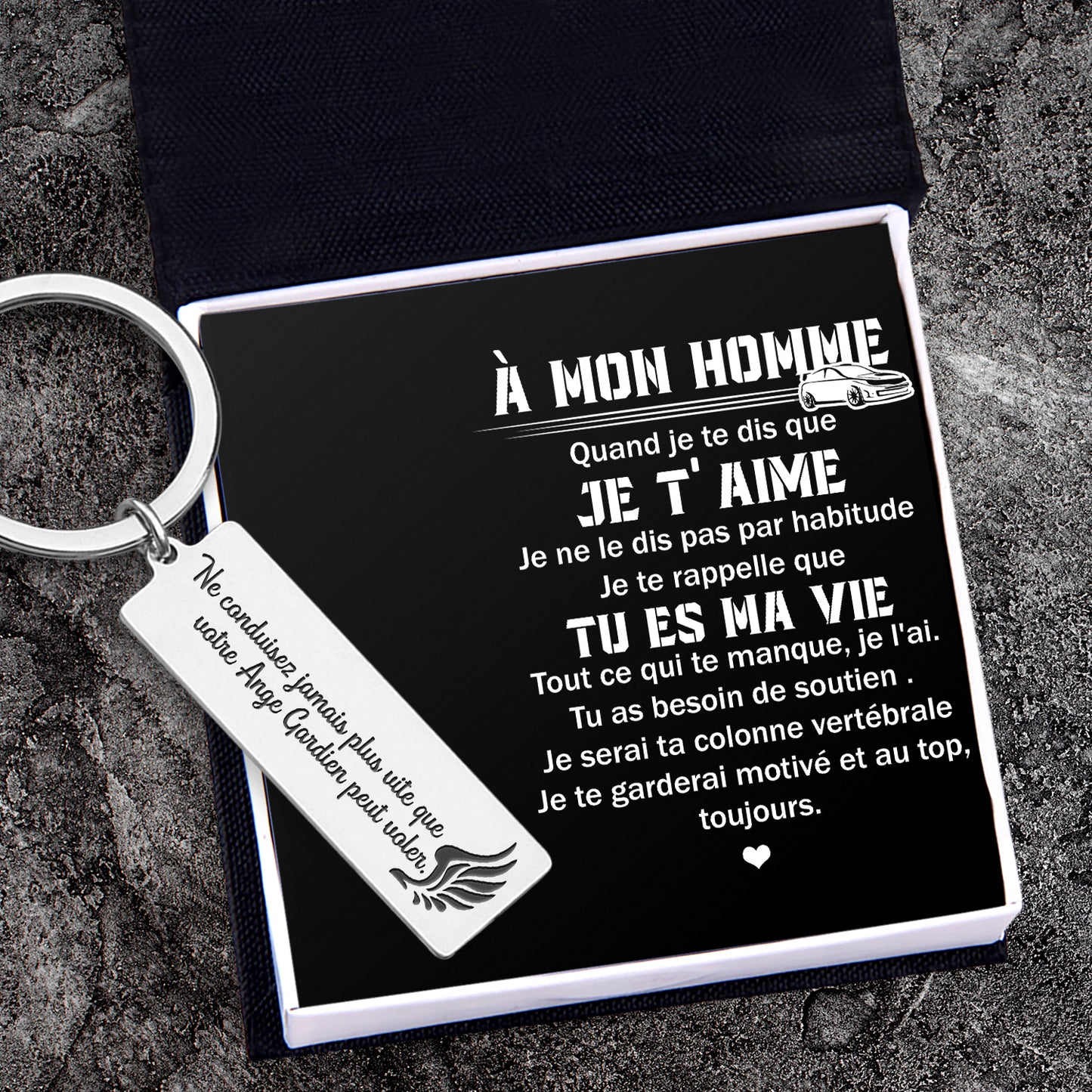 Porte-clés Gravé - Famille - Mon Homme - Je T'aime - Frgkc26010