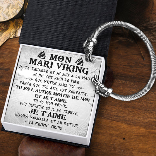 Bracelet Dragon Nordique - Viking - Mon Mari Viking - Je T'aime Jusqu'à Valhalla Et Au Retour - Frgbzi14001