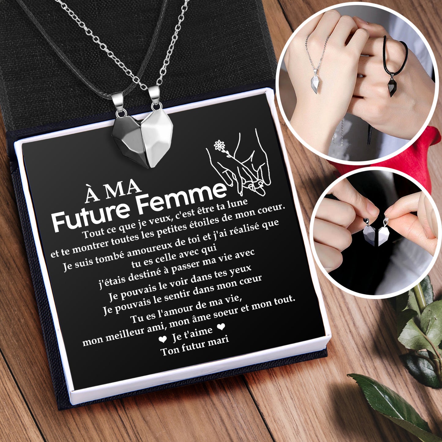 Collier D'amour Magnétique - Famille - À Ma Future Femme - Je T'aime - Frgnni25004