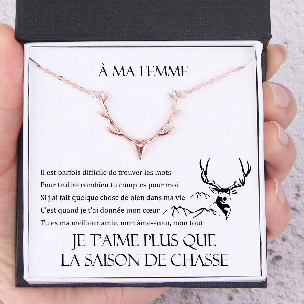 Collier De Chasseur - Chasse - À Ma Femme - Il Est Parfois Difficile De Trouver Les Mots - Frgnt15001