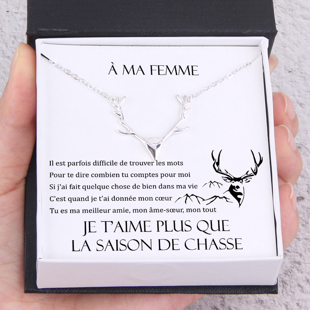 Collier De Chasseur - Chasse - À Ma Femme - Il Est Parfois Difficile De Trouver Les Mots - Frgnt15001